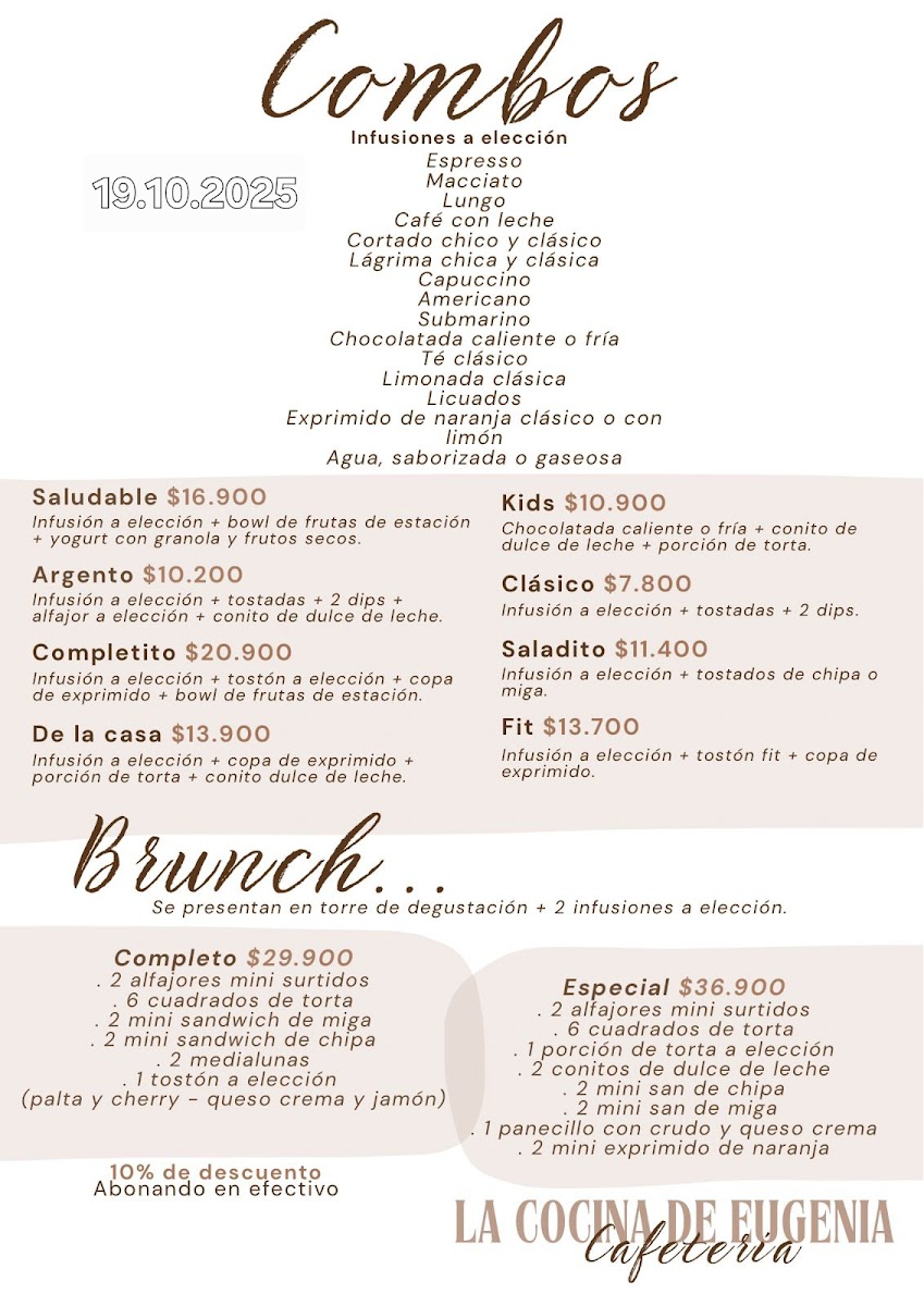 La cocina de Eugenia Menu - Image 1